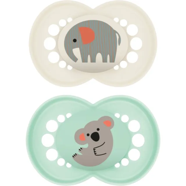 MAM Original 6+ months lutt Beige/ Turquoise 2 tk