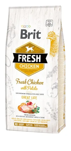 Brit Fresh koera kuivtoit, kana/kartul, 12 kg