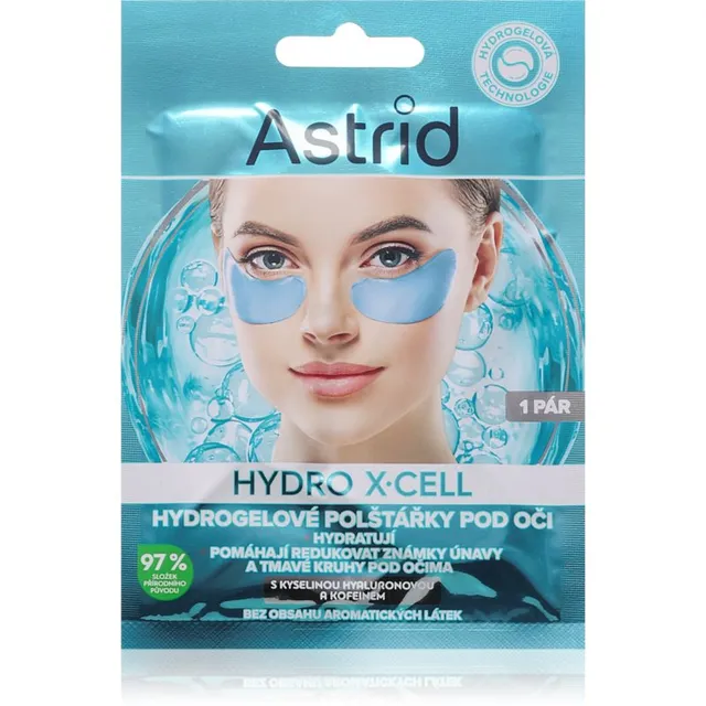 Astrid Hydro X-Cell hüdrogeelpadjakesed silmaaluste rõngaste hoolduseks 1 paar