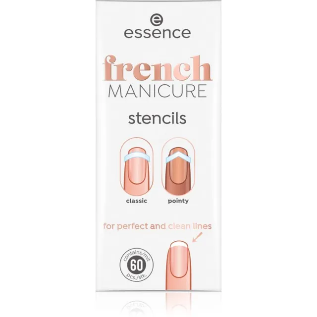 essence French MANICURE Prantsuse maniküüri mallid 60 tk