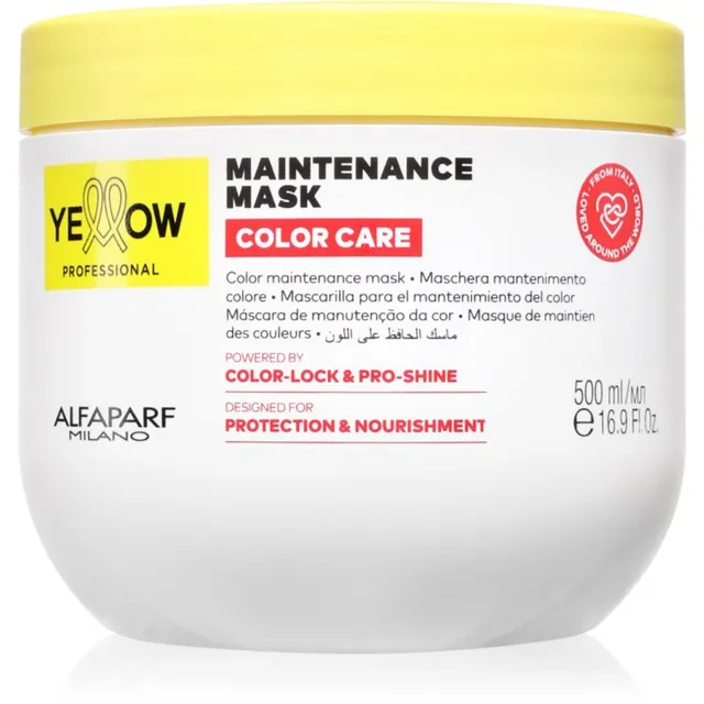 Yellow Professional Color Care Maintenance Mask Mask värvitud juustele 500 ml