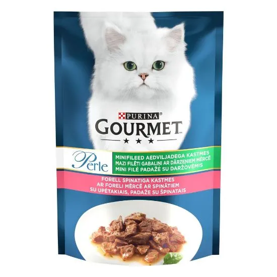 Gourmet Perle kiisueine forell-spinat 85g