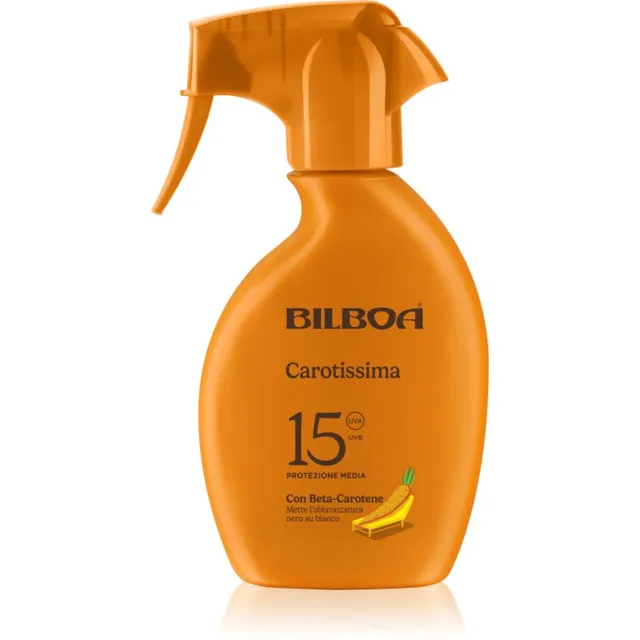 Bilboa Carotissima Trigger Päikesepihusti beetakaroteeniga SPF 15 250 ml