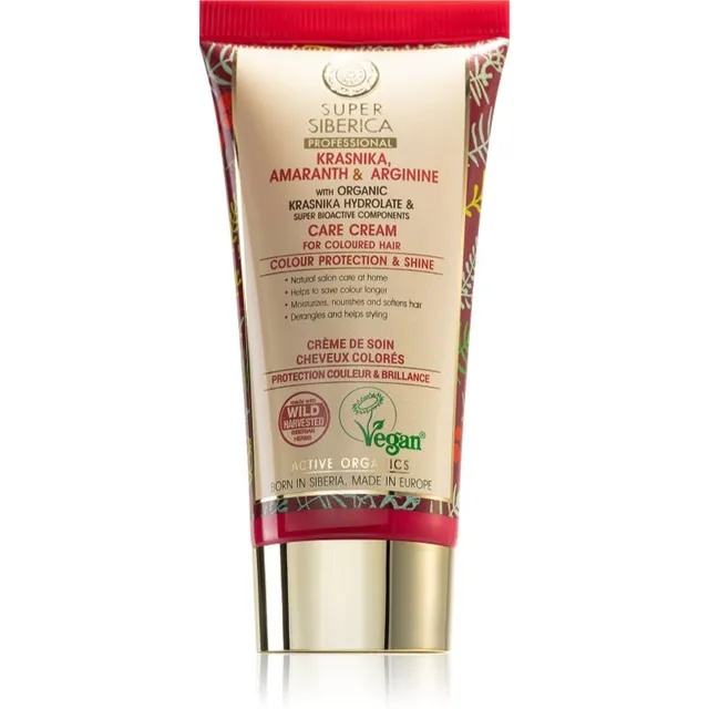 Natura Siberica Krasnika, Amaranth & Arginine Toitev kreem värvitud juustele 50 ml