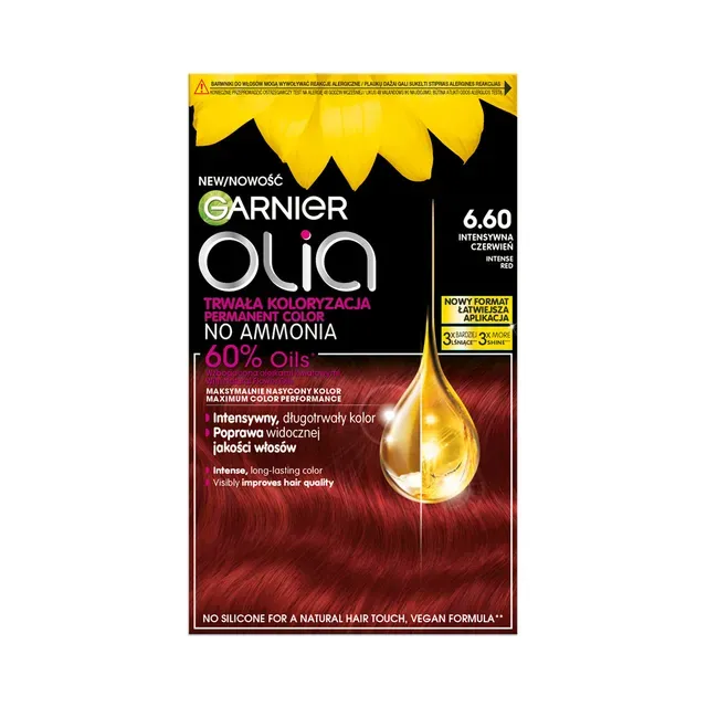 Püsivärv Olia 6.60 intensiivne punane, GARNIER, 1tk