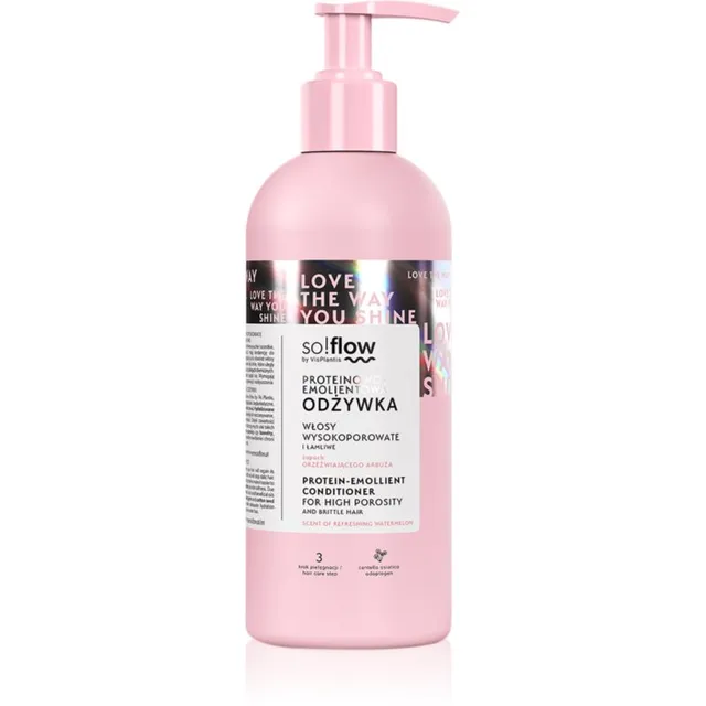 so!flow High Porosity Hair Protein-Emollient Conditioner Tugevdav palsam habrastele stressis juustele 400 ml