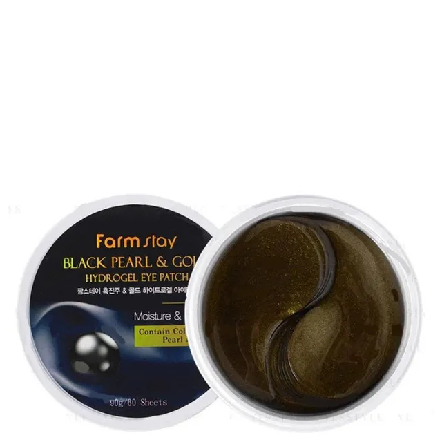 FARM STAY Black Pearl & Gold Hydrogel Eye Patch 60pcs
