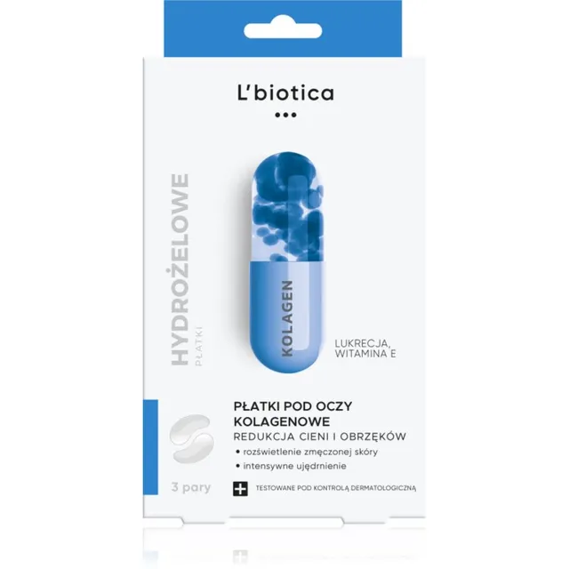 L’biotica Masks Kollageenmask silmadele tursete ja tumedate rõngaste raviks 3 x 2 tk