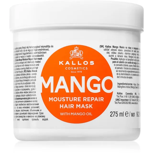 Kallos KJMN Professional Mango Tugevdav mask mangoõliga 275 ml