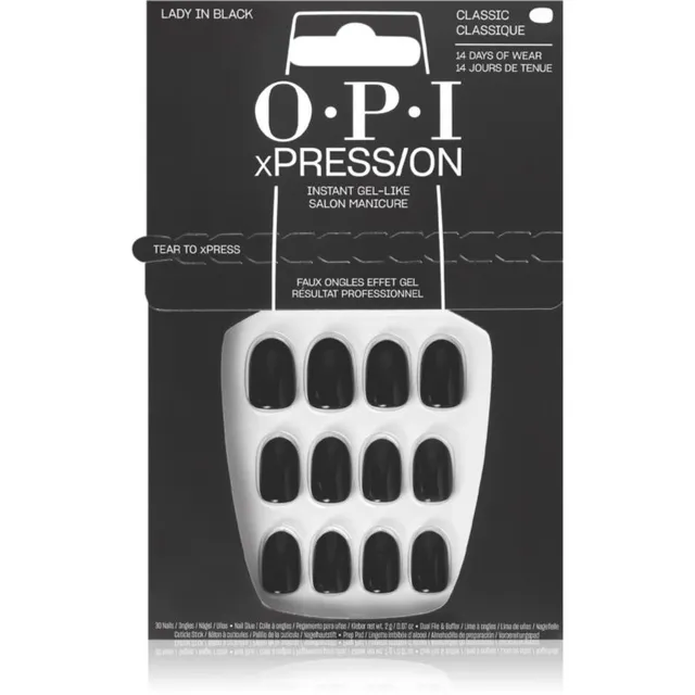OPI xPRESS/ON Kunstküüned Lady in Black 30 tk