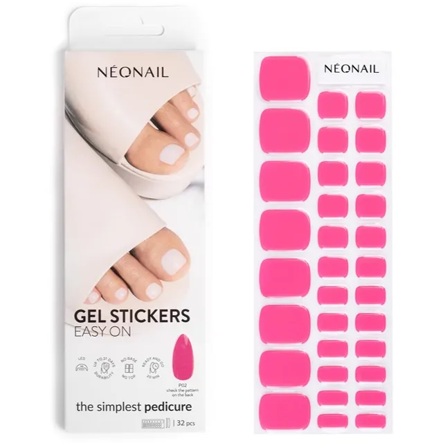 NEONAIL Easy On Gel Stickers Küünte kleebised UV/LED-lambi kasutamisega varjund P02 32 tk