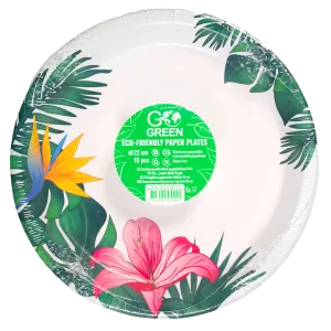 Papptaldrik GoGreen troopiline 22cm 10tk