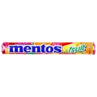 Mentos puuviljamaitseline nätsukomm 38 g