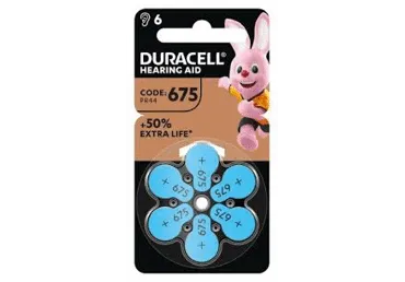 Kuuldeaparaad.patar.DURACELL 675PR44 6tk