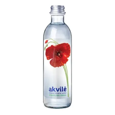 Mineraalvesi natur. karb.-tud Akvile 0,33l kl