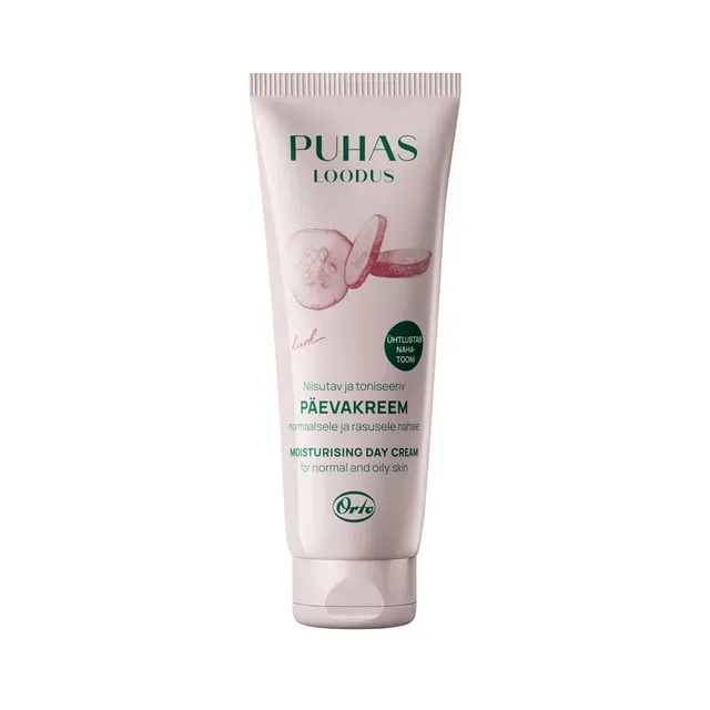 Päevakreem kurgiga, PUHAS LOODUS, 75 ml