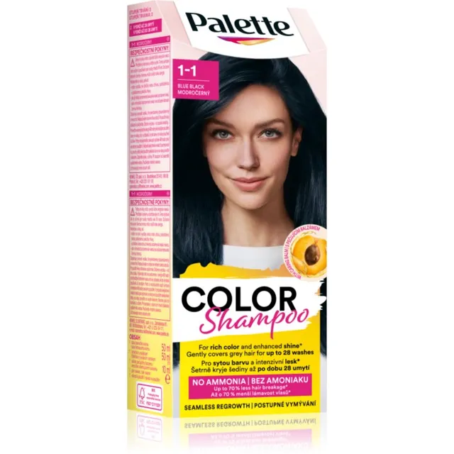 Schwarzkopf Palette Color Shampoo Toniseeriv šampoon varjund 1-1 Blue Black 50 ml