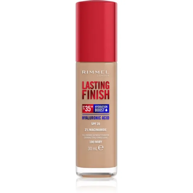 Rimmel Lasting Finish 35H Hydration Boost Niisutav jumestuskreem SPF 20 varjund 100 Ivory 30 ml
