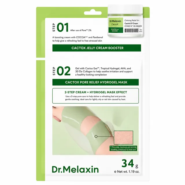 DR.MELAXIN Cactox Pore Relief 2step Hydrogel Mask