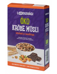 Loodusvägi ÖKO krõbe müsli šokolaadi-mandli 300g IT-BIO-013