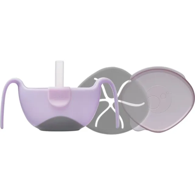 b.box 3 in 1 Bowl & Straw kauss kõrrega Strawberry 250 ml