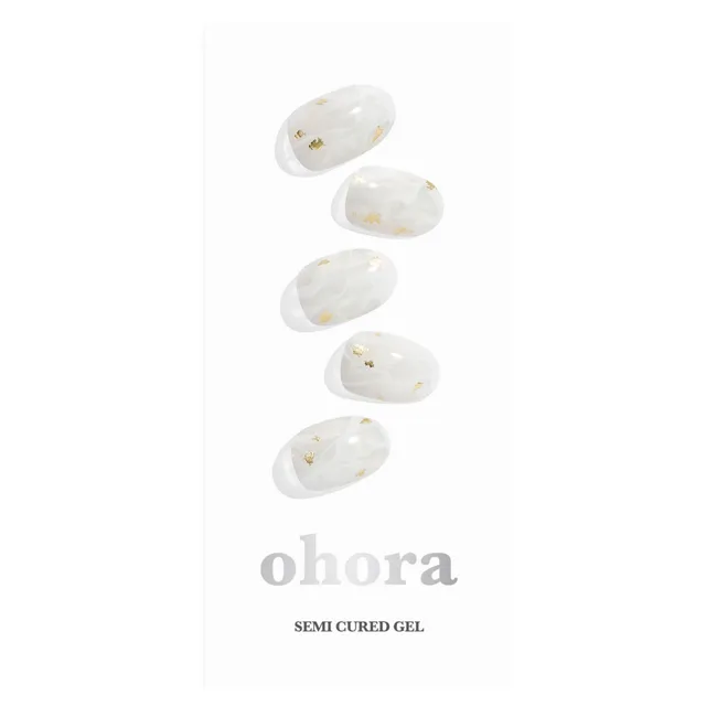 OHORA Semi Cured Gel Nail Strips N Silky Marble 30pcs