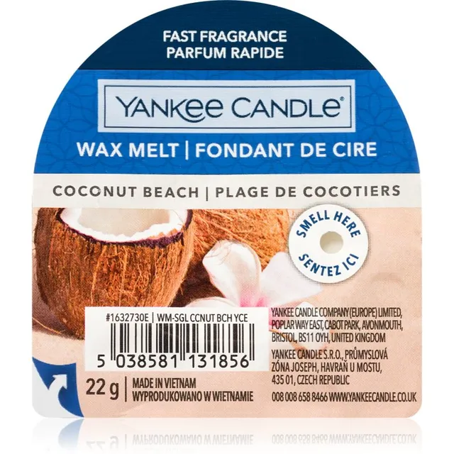 Yankee Candle Coconut Beach sulatusvaha 22 g