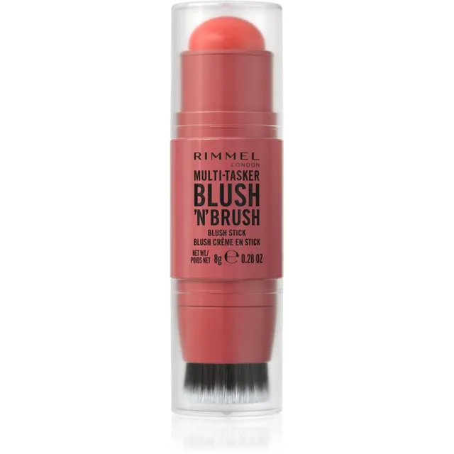 Rimmel Multi-Tasker Blush'N'brush Põsepunapulk pintsliga varjund 250 Coral Dust 8 g