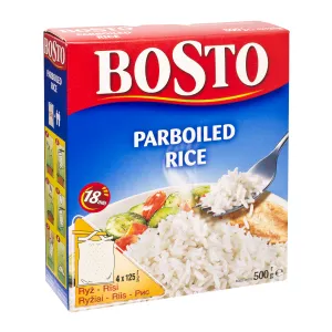 Bosto aurutatud riis (parboiled) 4x125g