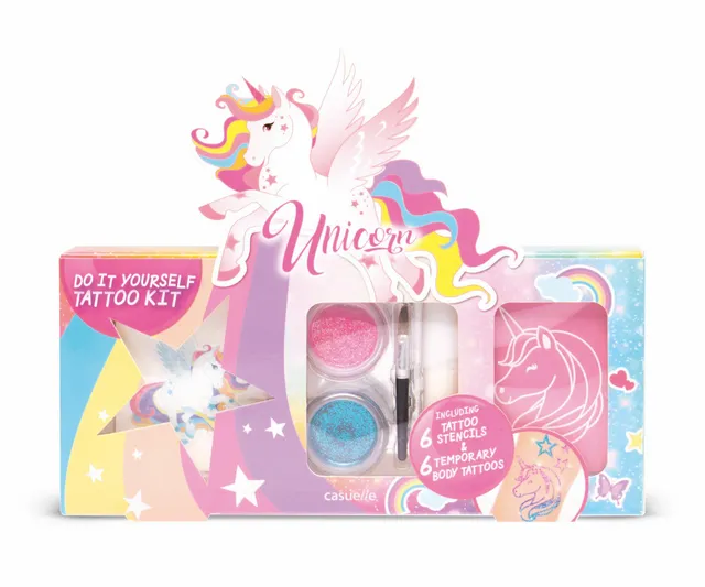 Casuelle Unicorn tattoo komplekt