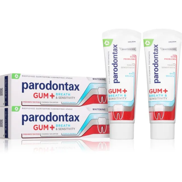 Parodontax Gum And Sens Whitening Valgendav hambapasta hammastele 2x75 ml