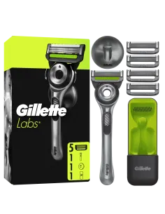 Gillette Labs raseerija meestele koos 5 vahetustera, hoidiku ja reisivutlariga