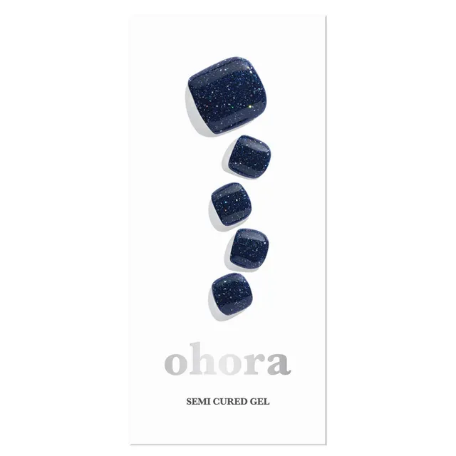 OHORA Semi Cured Gel Pedicure Strips P Starry Night 30pcs