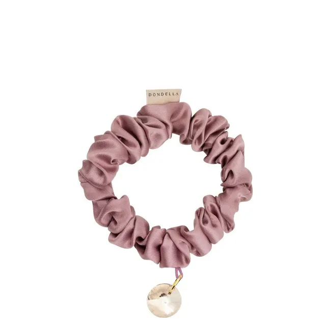 DONDELLA Luxury Silk Lilac Scrunchie Hair Ring 8cm
