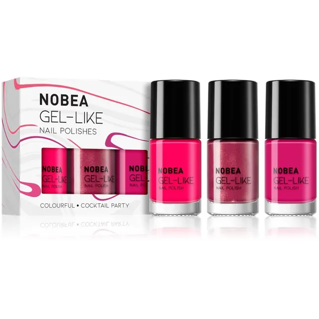 NOBEA Day-to-Day 3-Piece Gel-like Nail Polish set Küünelakikomplekt Cocktail Party