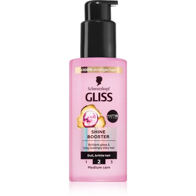 Schwarzkopf Gliss Liquid Silk Juustesse jäetav seerum juuste tugevdamiseks ja sära andmiseks Shine Booster 100 ml