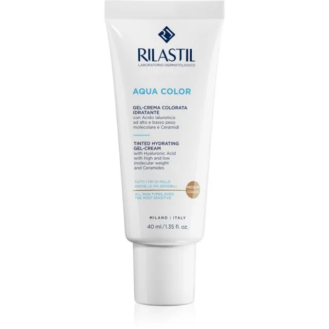 Rilastil Aqua Color Toonitud geel-kreem niisutava toimega varjund Medium 40 ml