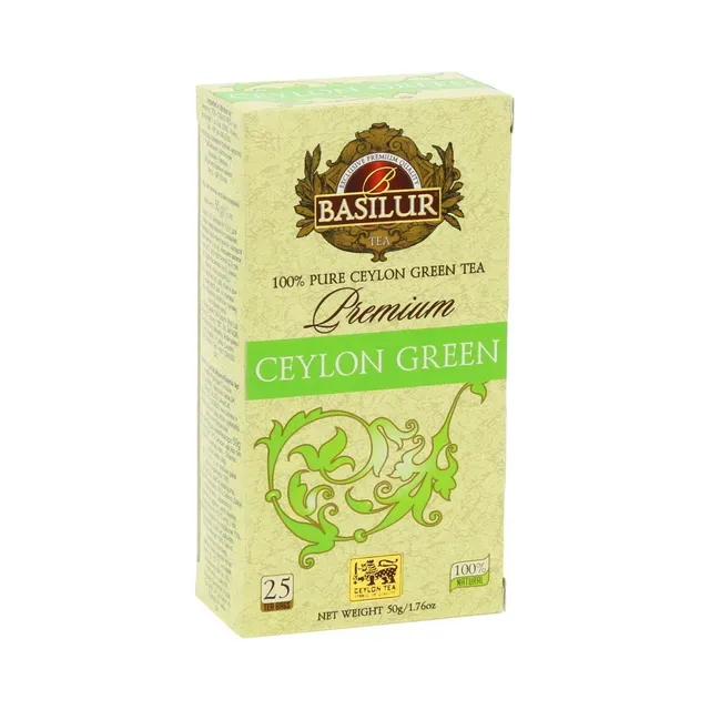 Roheline tee Premium Ceylon Green niidiga kotis 25pk, BASILUR, 50 g