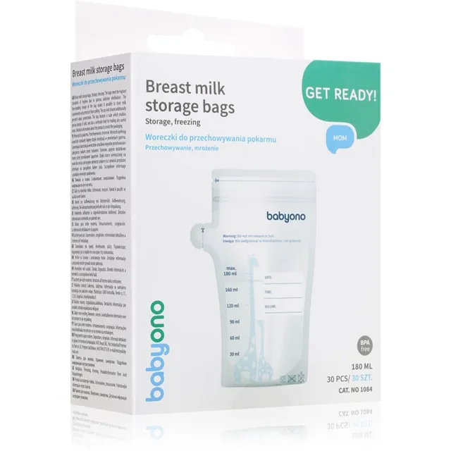 BabyOno Breast Milk Bag kott rinnapiima säilitamiseks 180 ml 30 tk