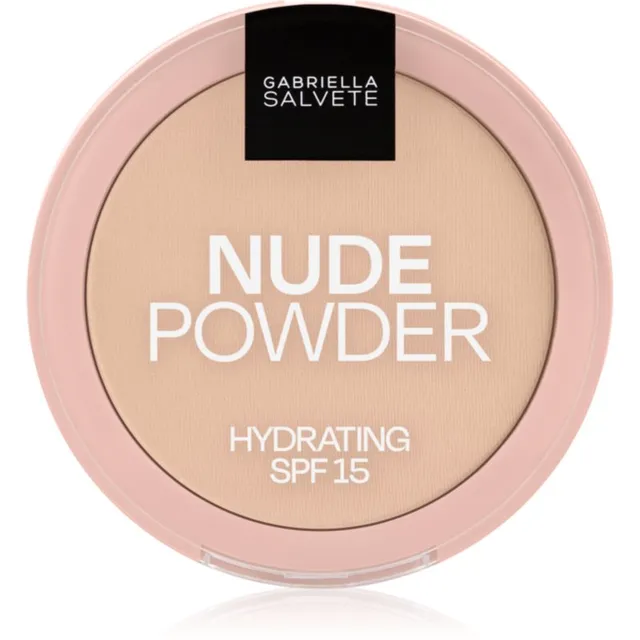 Gabriella Salvete Fixing Powder Hydrating Peen kompaktpuuder SPF 15 varjund 03 Nude Sand 8 g