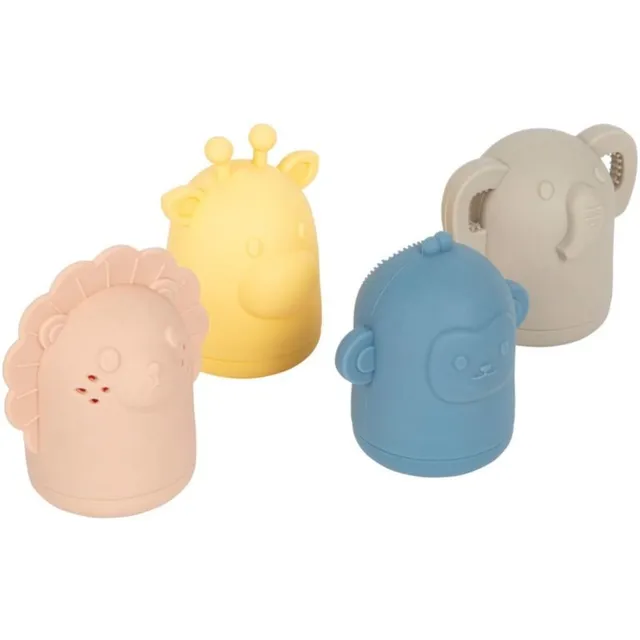 Small foot Silicone Bath Toy Set veemänguasi 12m+ 4 tk