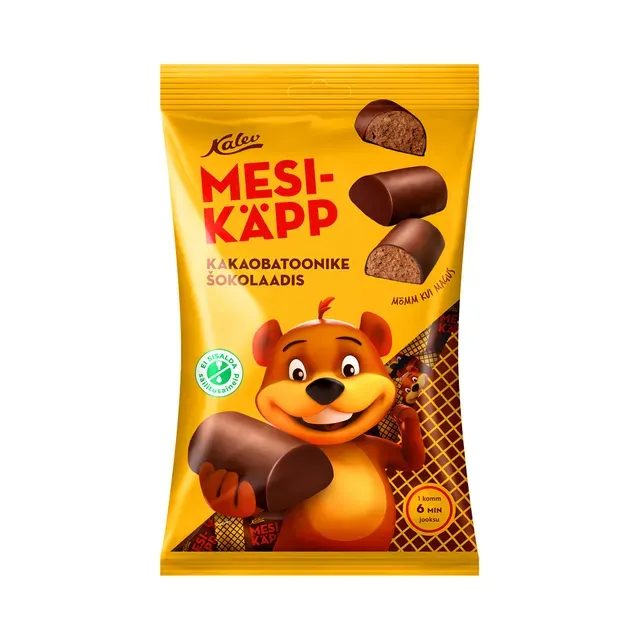 Mesikäpp šokolaadiglasuuris kakaobatoonike, KALEV, 200 g