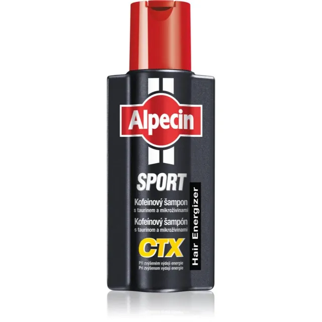 Alpecin Sport CTX Kofeiiniga šampoon juuste väljalangemise vastu siis, kui on vaja rohkem energiat 250 ml