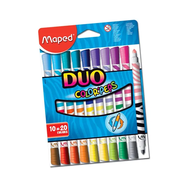 Viltpliiats ColorPeps Duo 10tk, COLOR PEPS, 1 kmpl
