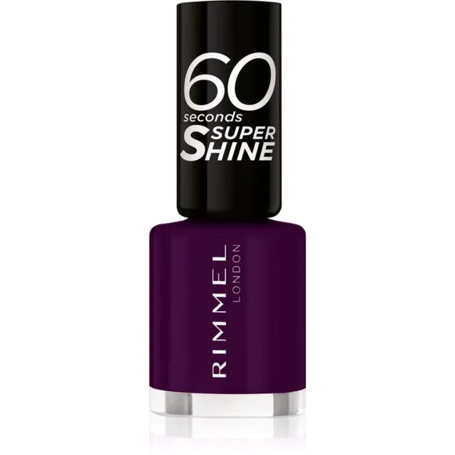 Rimmel 60 Seconds Super Shine Küünelakk varjund 345 Black Cherries 8 ml