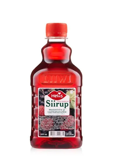 Heliis siirup mustasõstra-ja vaarikamaitseline 0,5L