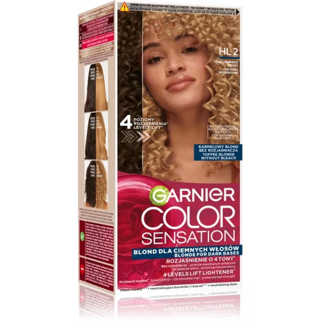 Garnier Color Sensation Juuksevärv juuste blondeerimiseks varjund HL2 Dark Brown Hair 1 tk