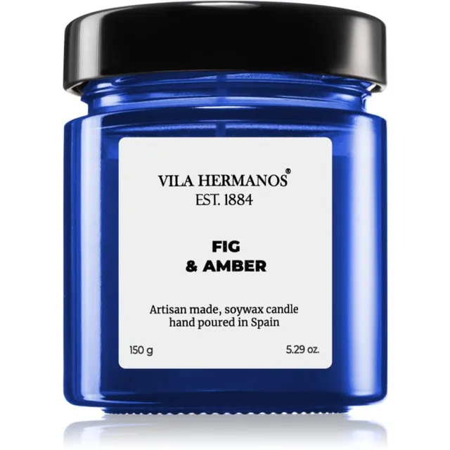 Vila Hermanos Apothecary Cobalt Blue Fig & Amber lõhnaküünal 150 g