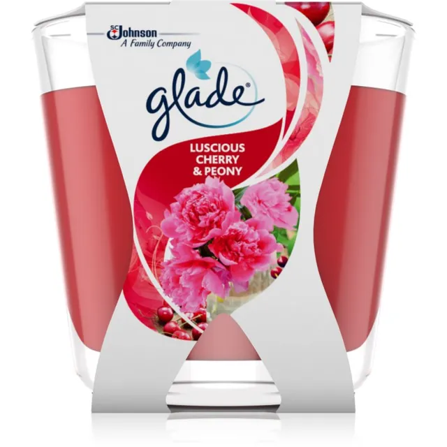 GLADE Luscious Cherry & Peony lõhnaküünal 70 g