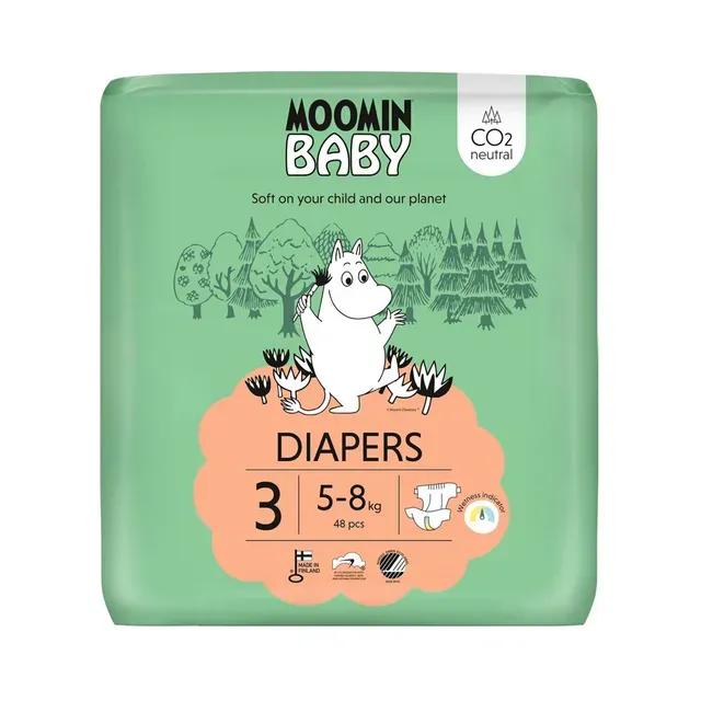 Mähkmed Nr3 5-8kg, Moomin Baby, 48 tk